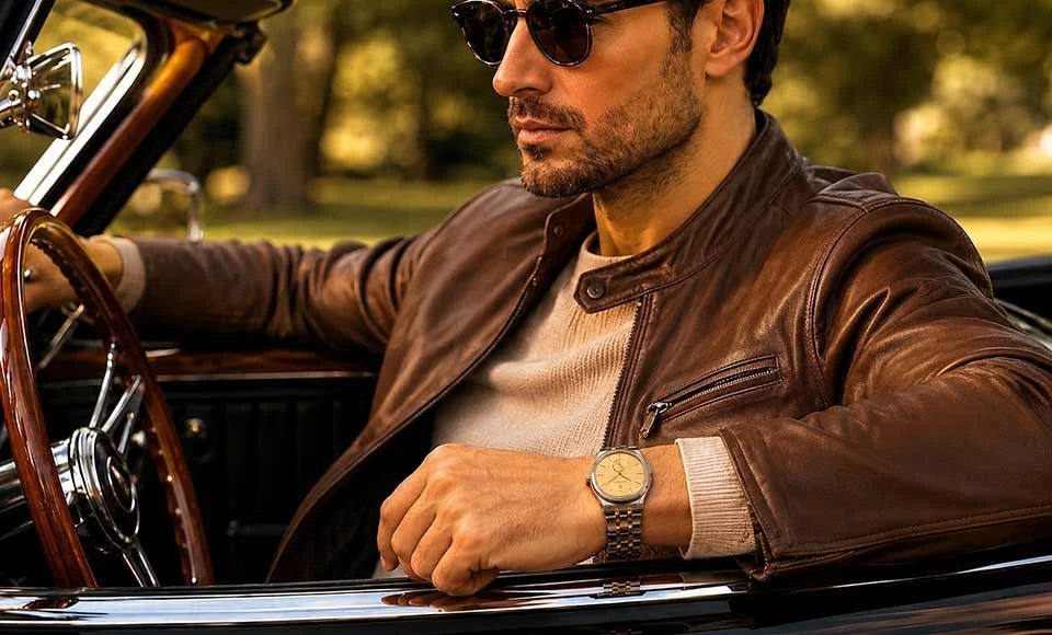 Heritage 1965 watch vintage driving lifestyle