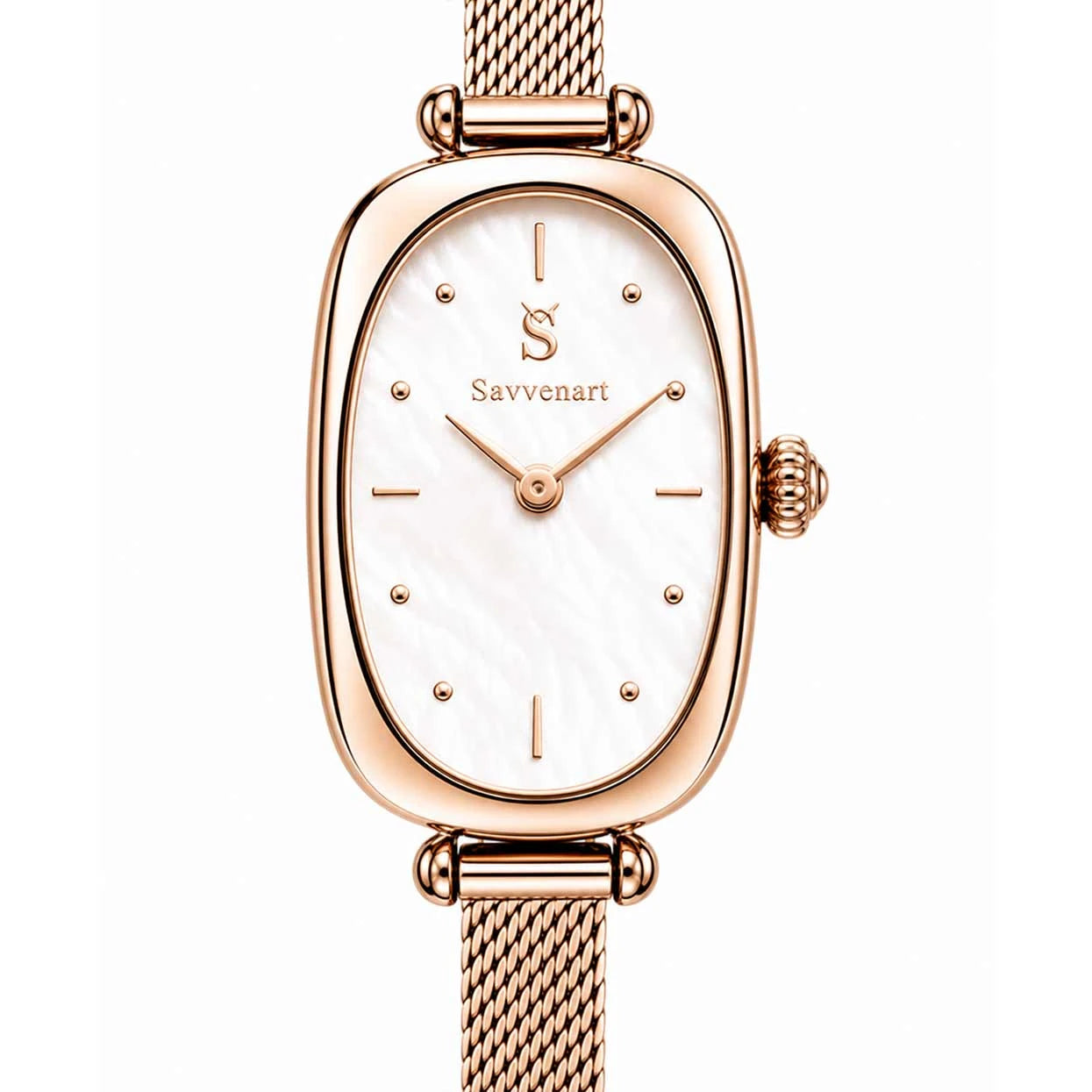 Rose Vintage womens mesh gift watch front view